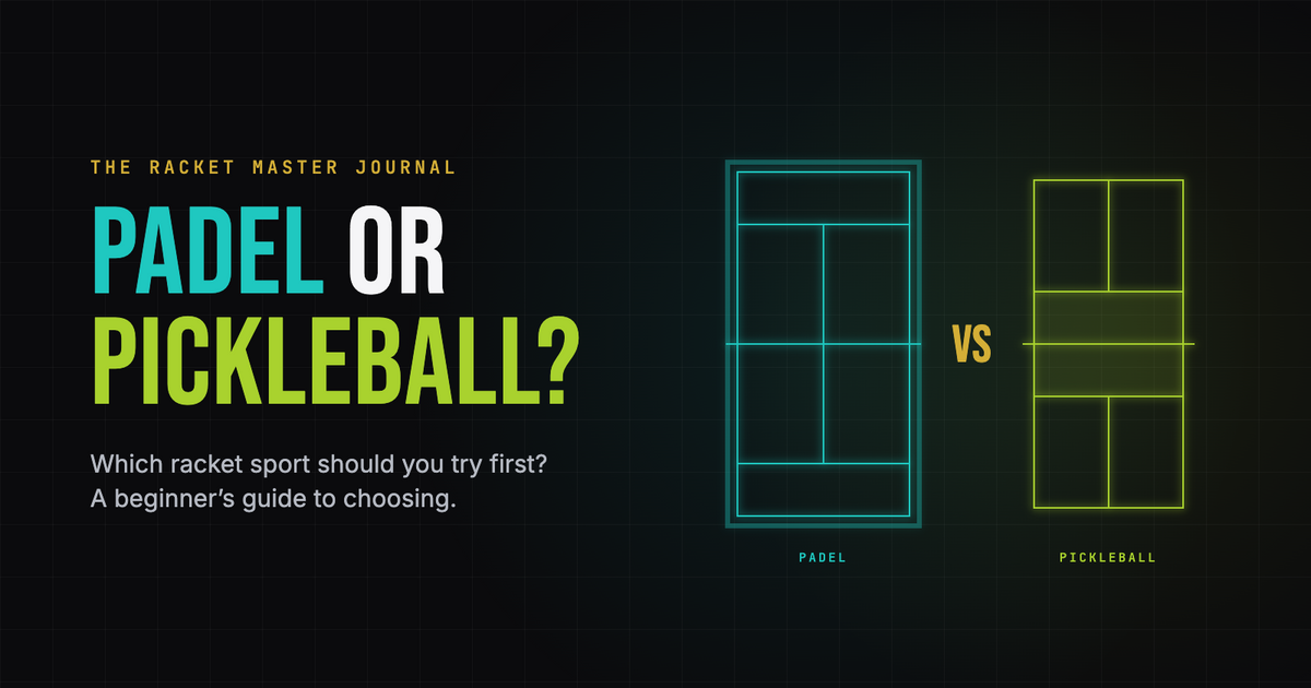 Padel or pickleball? A padel court and a pickleball court side by side